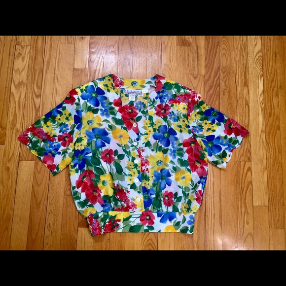 Floral Short Sleeve Blouse l Size 12 l NWOT - Picture 4 of 9